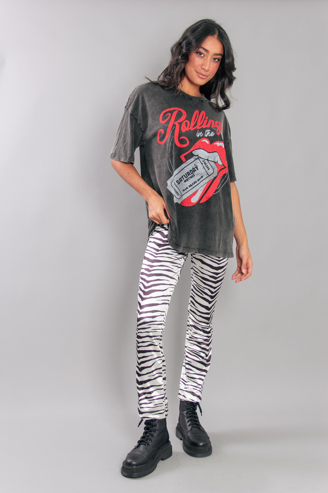 CAMISETA T-SHIRT VINTAGE MARMORIZADA ROLLING CAMISETA T-SHIRT VINTAGE MARMORIZADA ROLLING