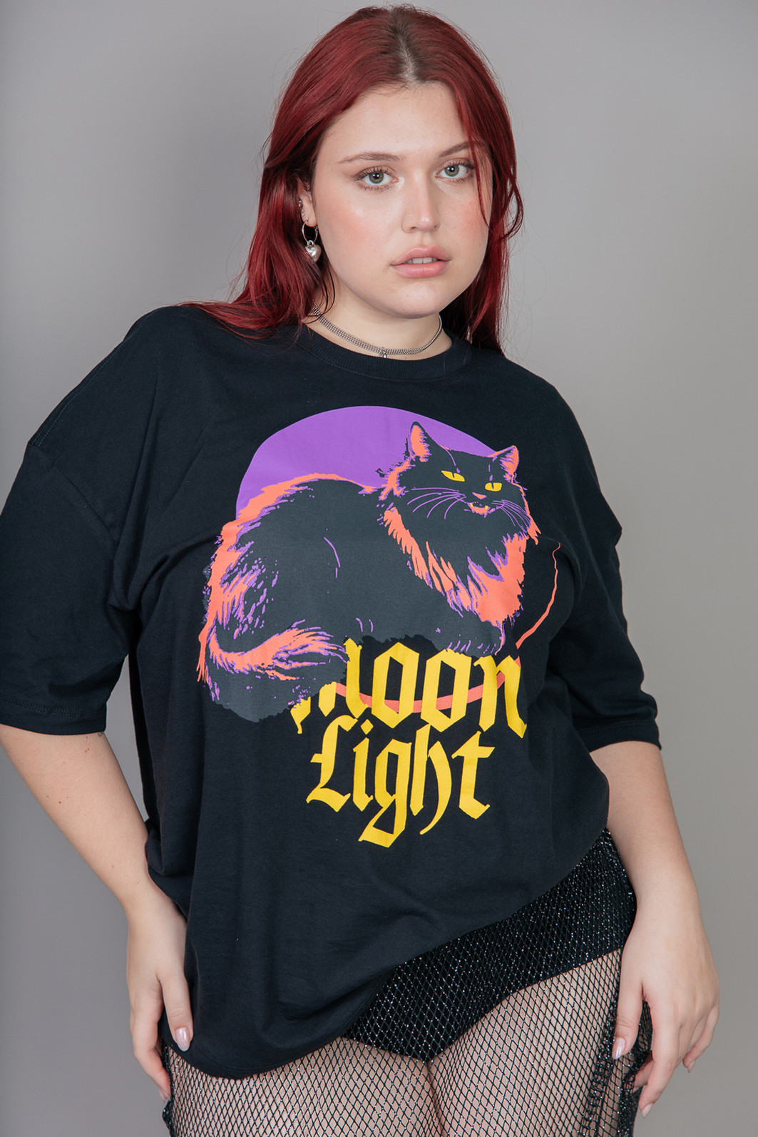 CAMISETA T-SHIRT VINTAGE PRETA MOON LIGHT