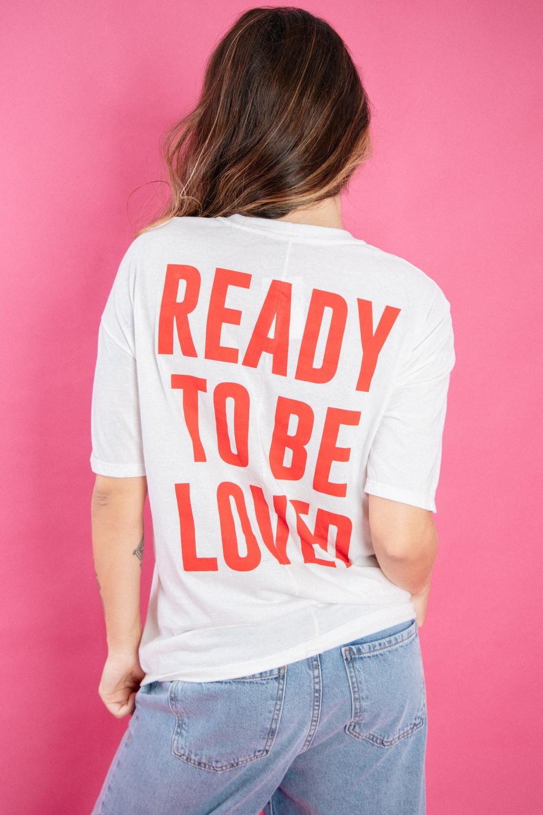 CAMISETA T-SHIRT VINTAGE OFF WHITE TO BE LOVED