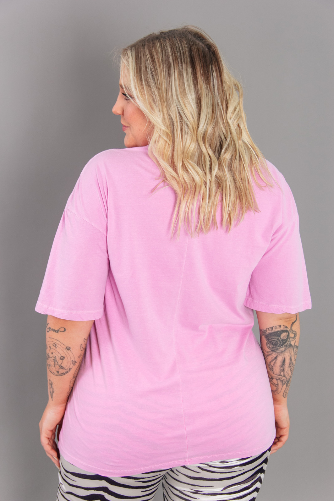 CAMISETA T-SHIRT VINTAGE ROSA CAT