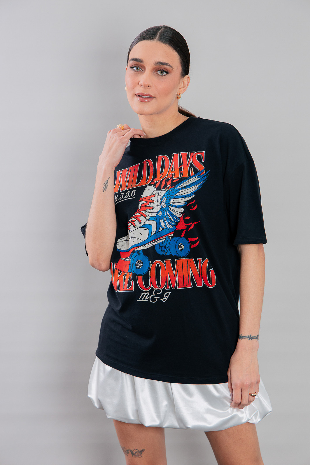 CAMISETA T-SHIRT VINTAGE PRETA WILD DAYS CAMISETA T-SHIRT VINTAGE PRETA WILD DAYS