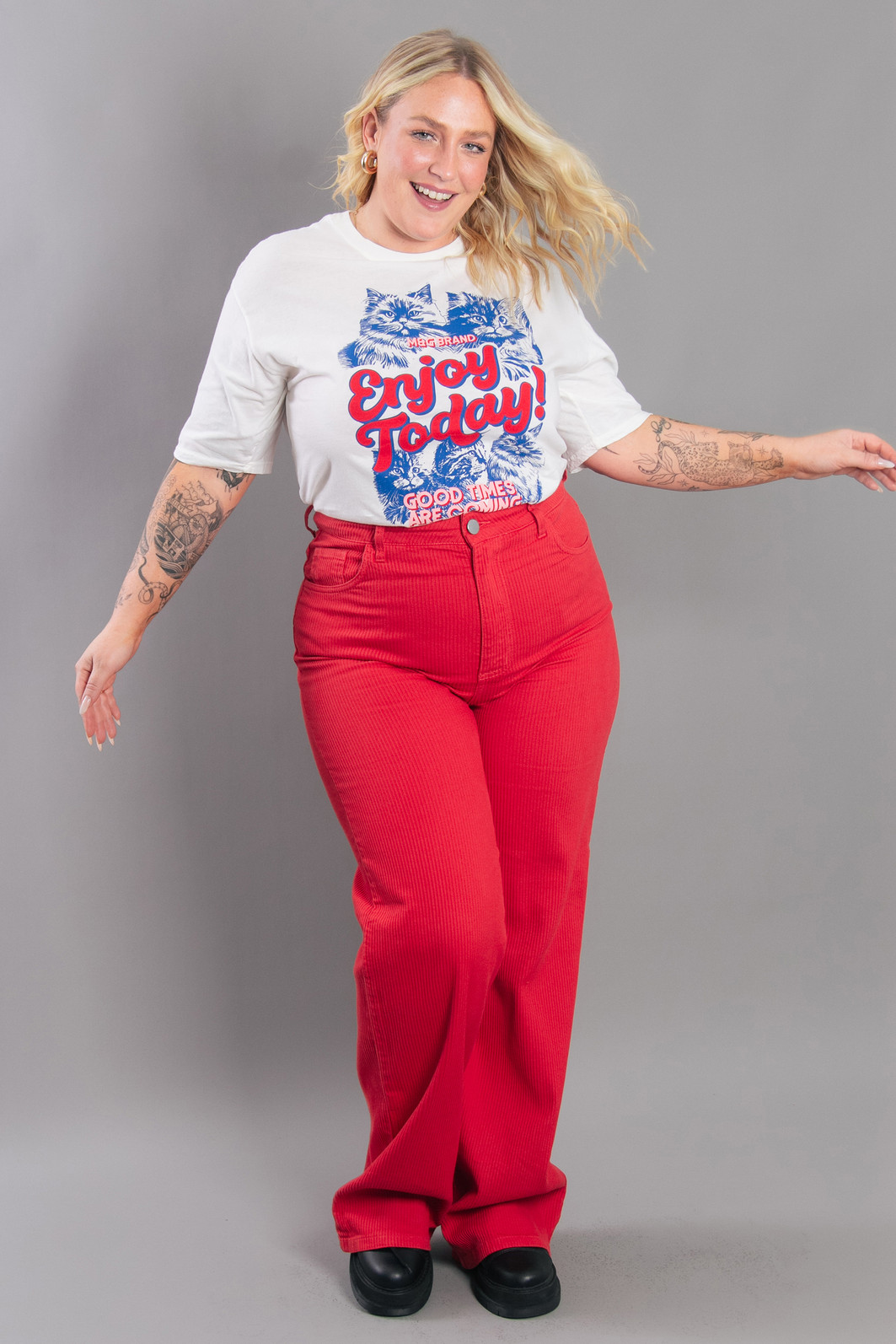 CAMISETA T-SHIRT VINTAGE OFF WHITE ENJOY TODAY CAMISETA T-SHIRT VINTAGE OFF WHITE ENJOY TODAY