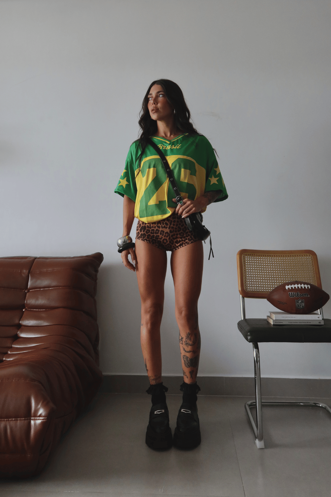 CAMISETA T-SHIRT ESPORTIVA BRASIL DECOTE V
