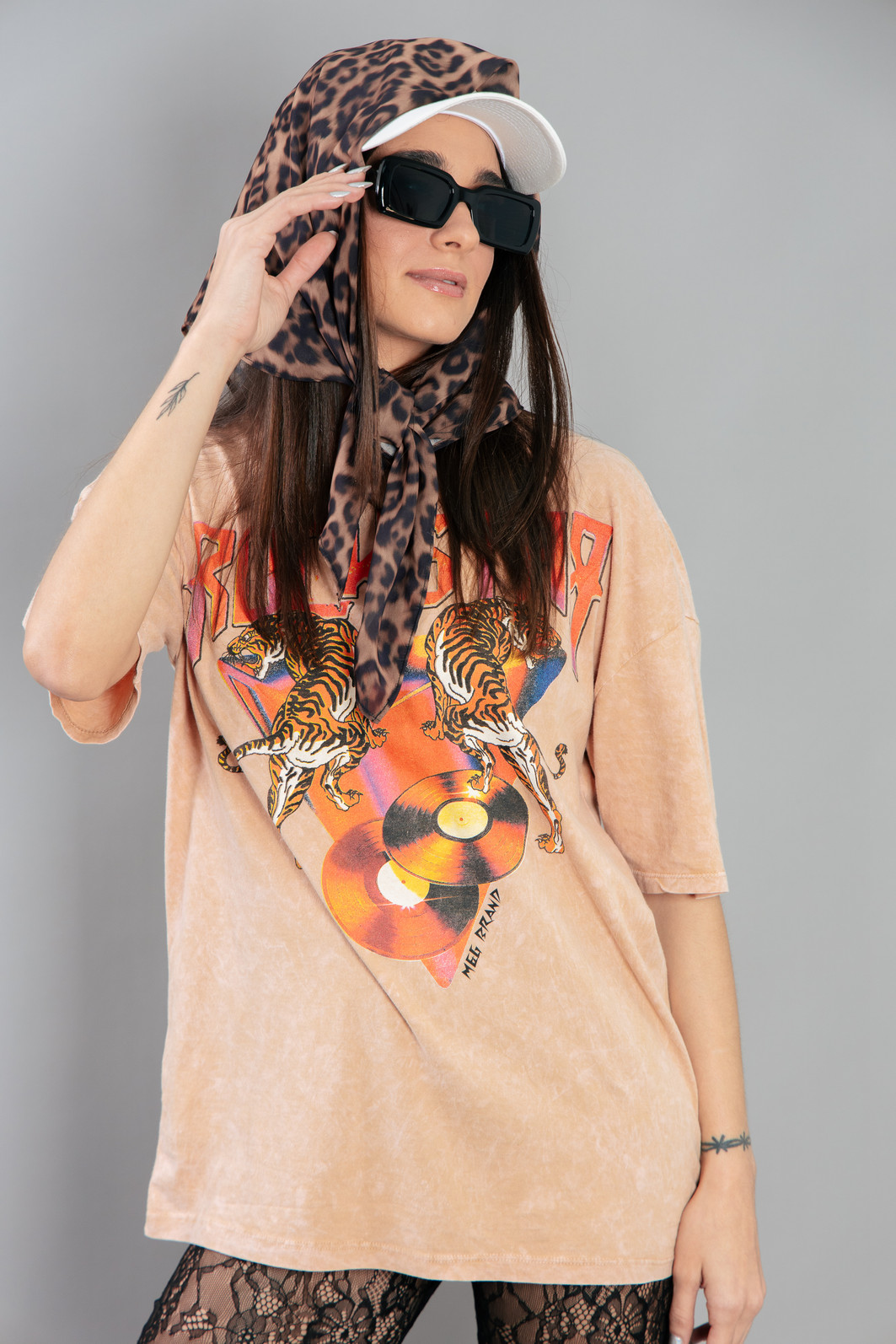 CAMISETA T-SHIRT VINTAGE CARAMELO SKY ROCK STAR