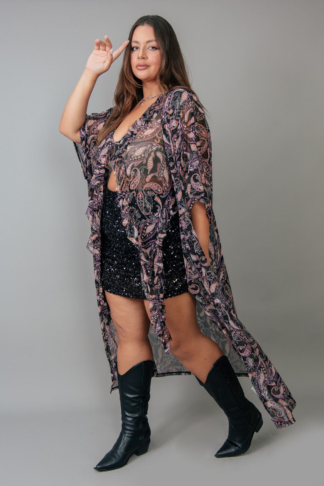 KIMONO LONGO DE TULE ESTAMPADO GYPSY KIMONO LONGO DE TULE ESTAMPADO GYPSY