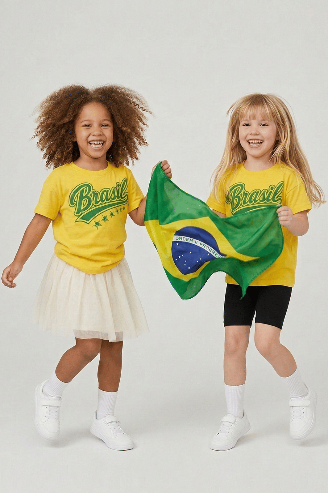 T-SHIRT INFANTIL AMARELA BRASIL T-SHIRT INFANTIL AMARELA BRASIL