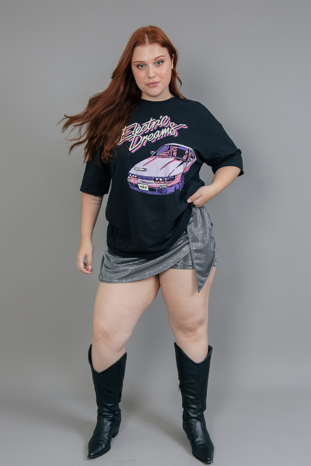 CAMISETA T-SHIRT VINTAGE PRETA ELECTRIC DREAMS