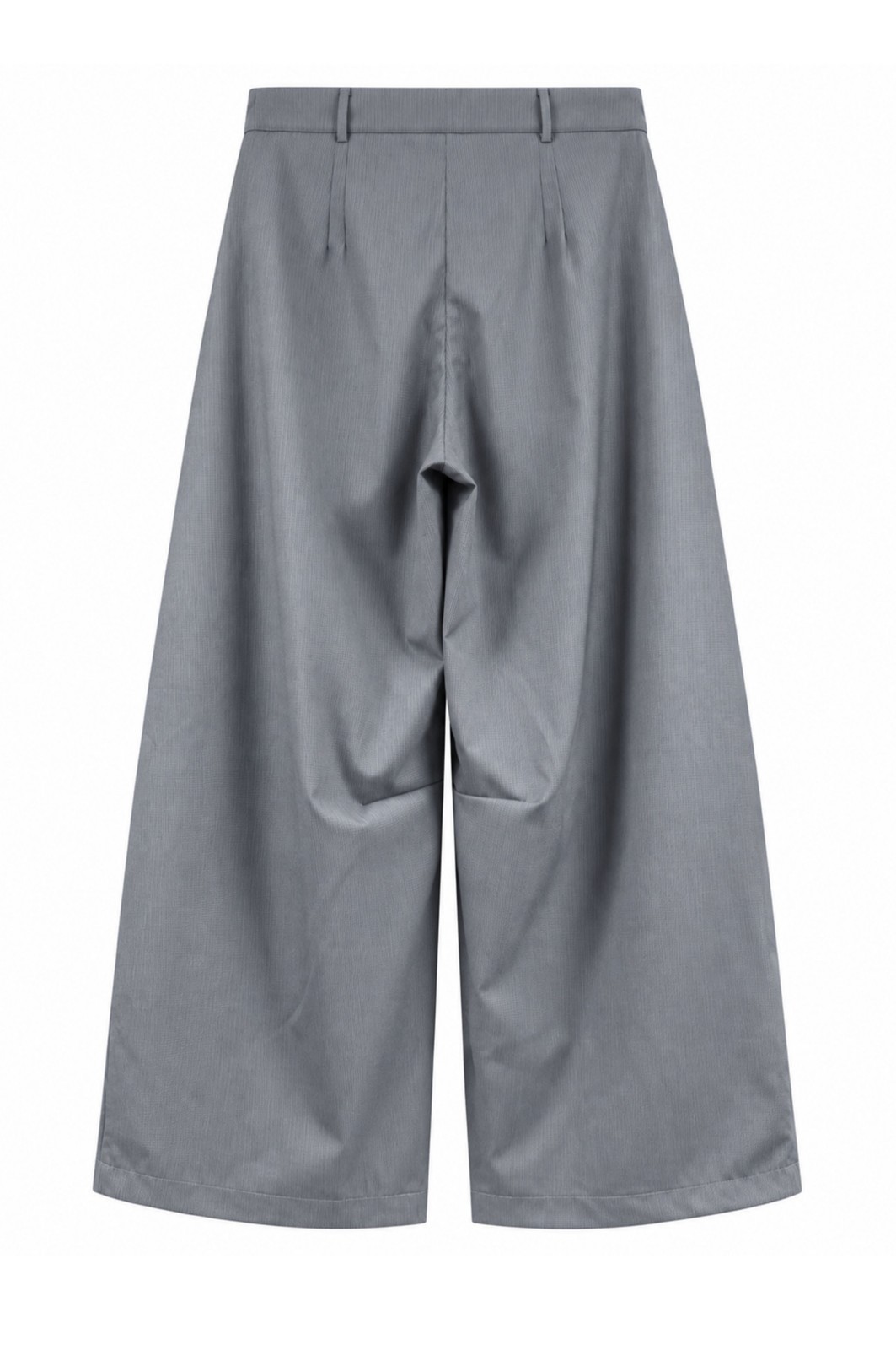 CALÇA AMPLA COM PREGAS E BOTÃO DUPLO CINZA CALÇA AMPLA COM PREGAS E BOTÃO DUPLO CINZA