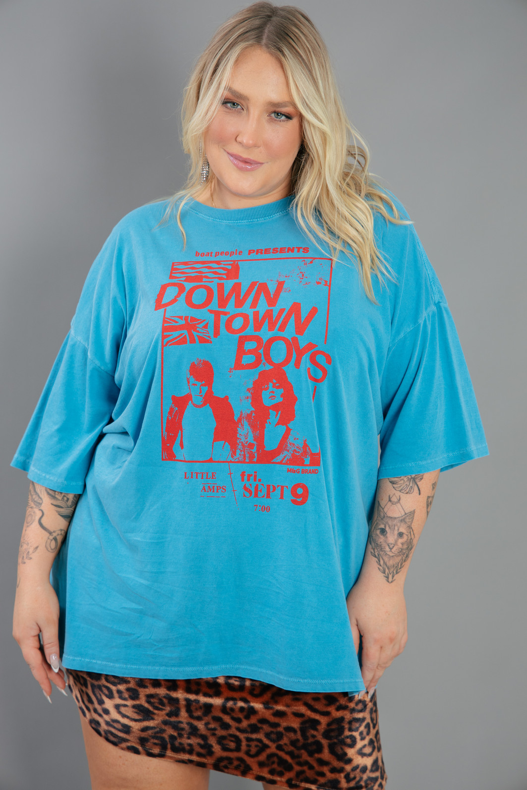 CAMISETA T-SHIRT OVERSIZED AZUL DOWNTOWN