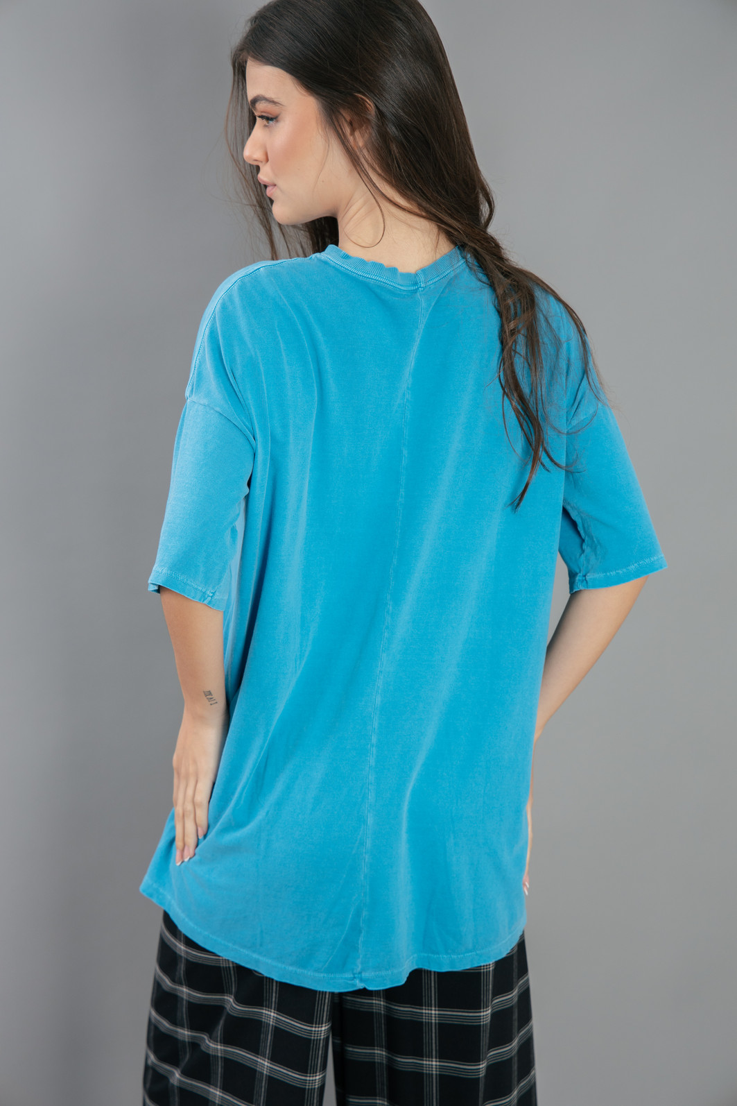 CAMISETA T-SHIRT OVERSIZED AZUL DOWNTOWN