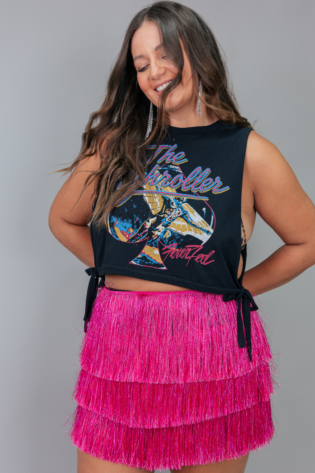 CROPPED PRETO COM AMARRAÇÃO HIGHROLLER CROPPED PRETO COM AMARRAÇÃO HIGHROLLER