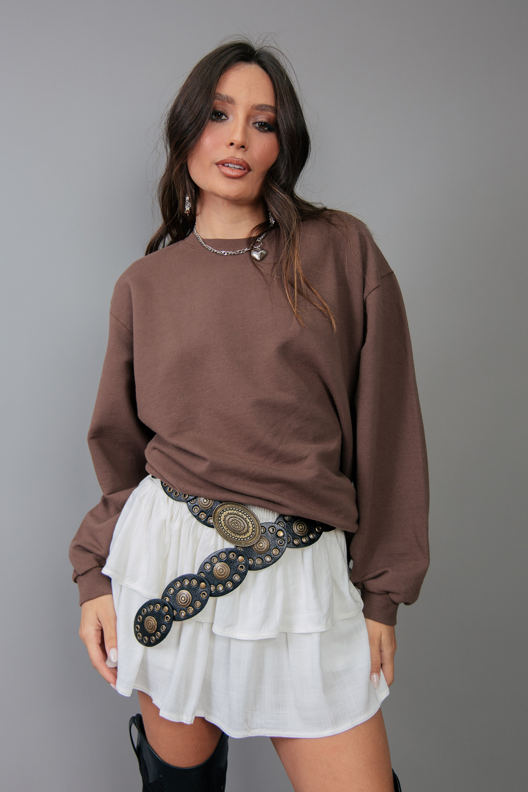 MOLETOM OVERSIZED MARROM BÁSICO MOLETOM OVERSIZED MARROM BÁSICO