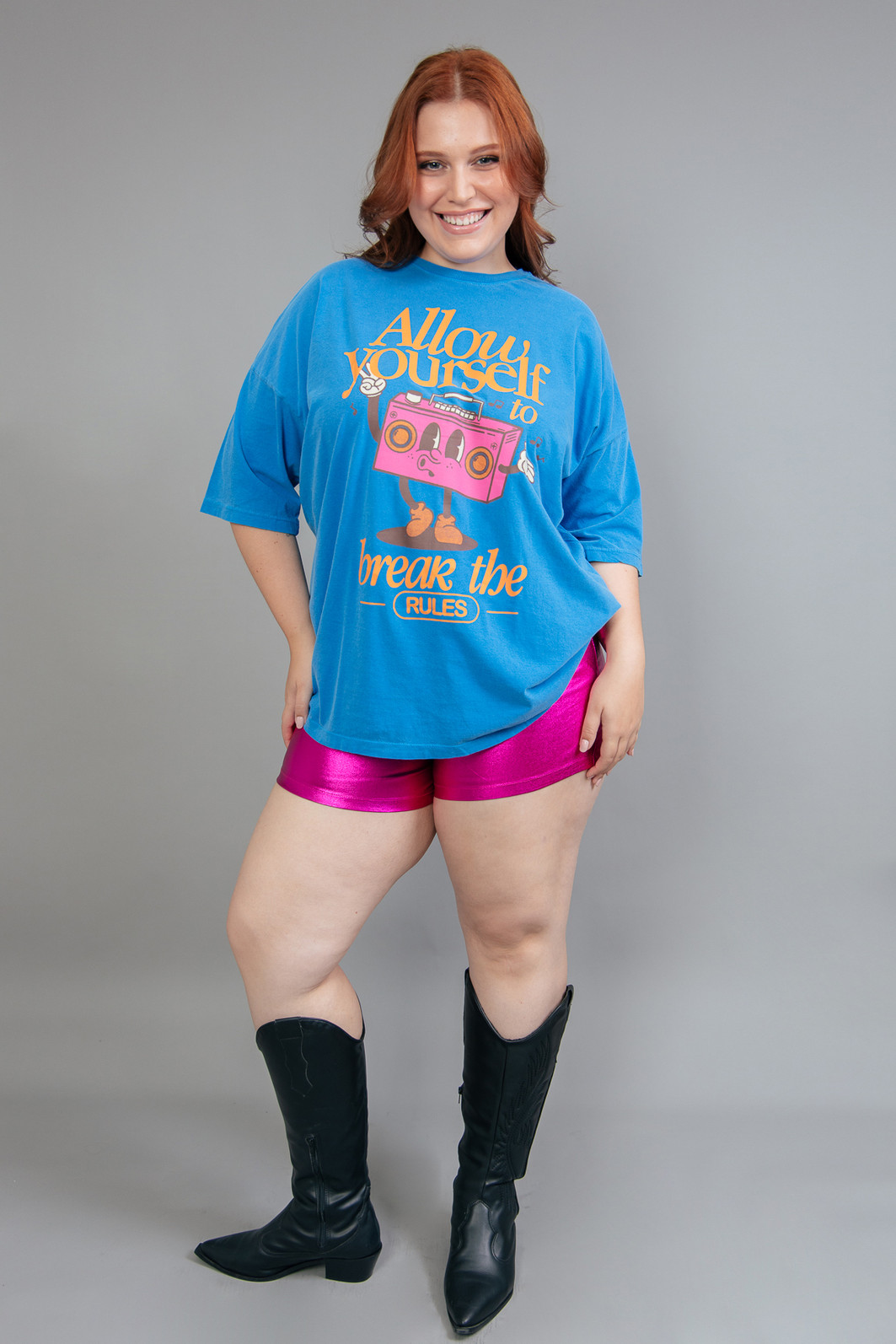 CAMISETA  T-SHIRT OVERSIZED AZUL ALLOW