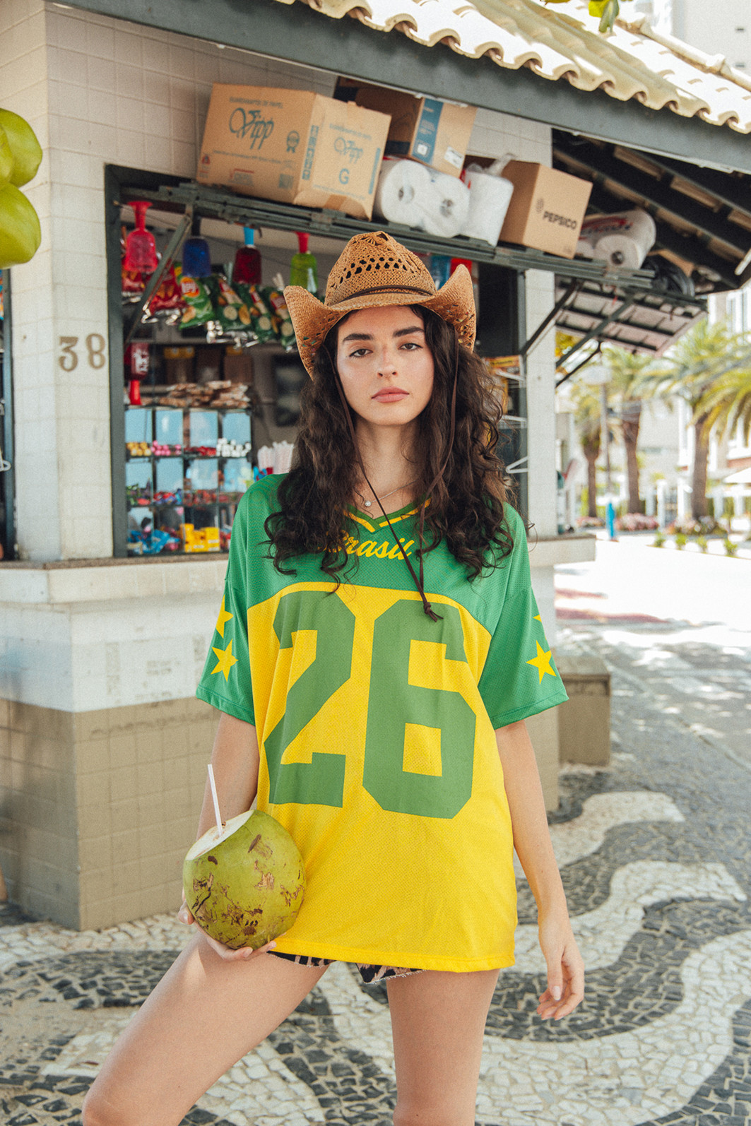 CAMISETA T-SHIRT ESPORTIVA BRASIL DECOTE V