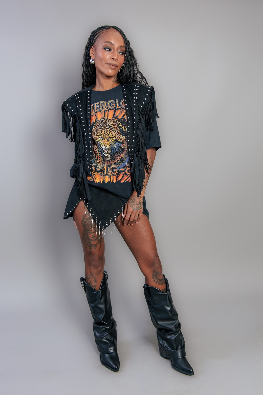 CAMISETA T-SHIRT OVERSIZED ESTONADA PRETA AFTERGLOW CAMISETA T-SHIRT OVERSIZED ESTONADA PRETA AFTERGLOW