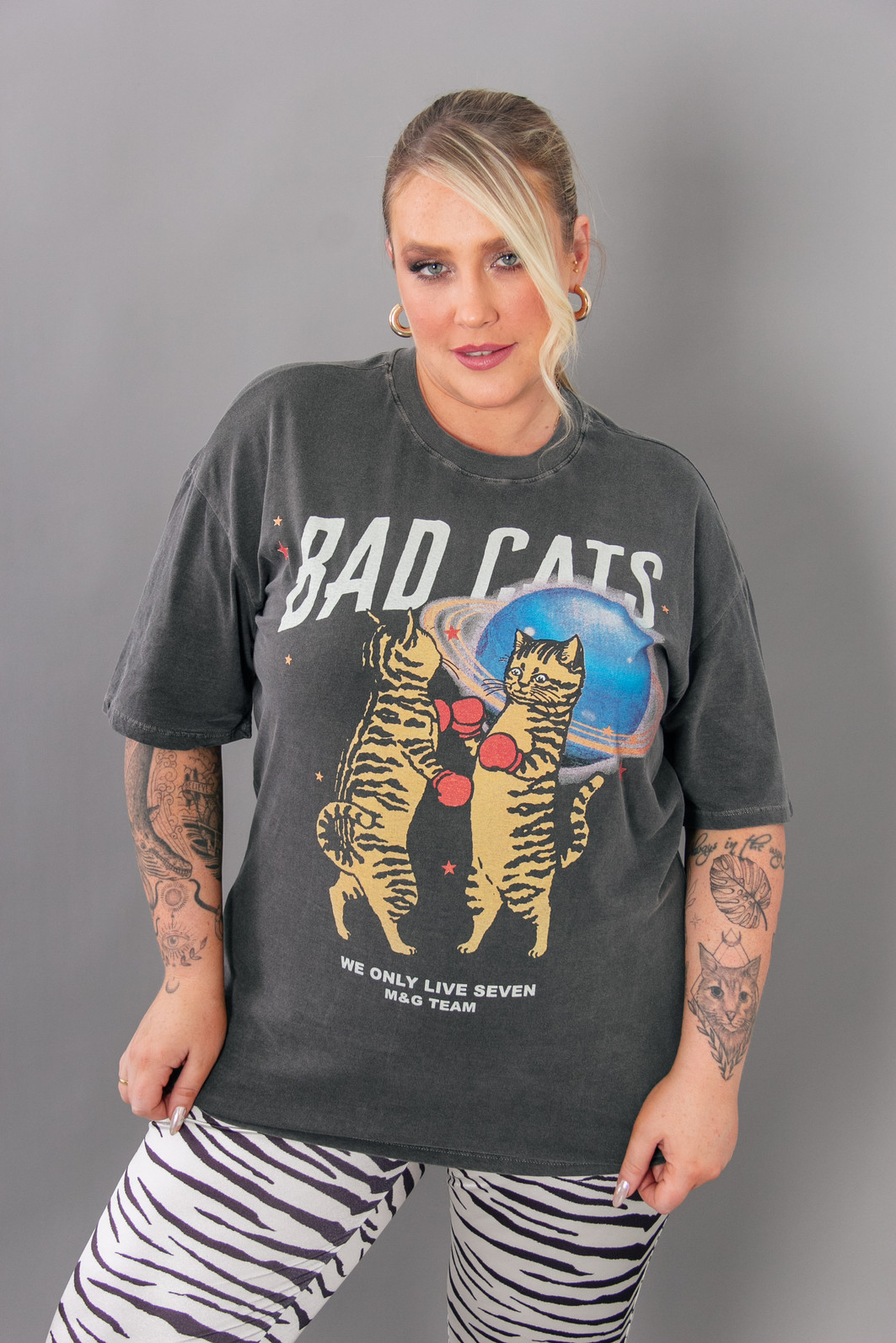 CAMISETA T-SHIRT VINTAGE CHUMBO BAD CATS CAMISETA T-SHIRT VINTAGE CHUMBO BAD CATS