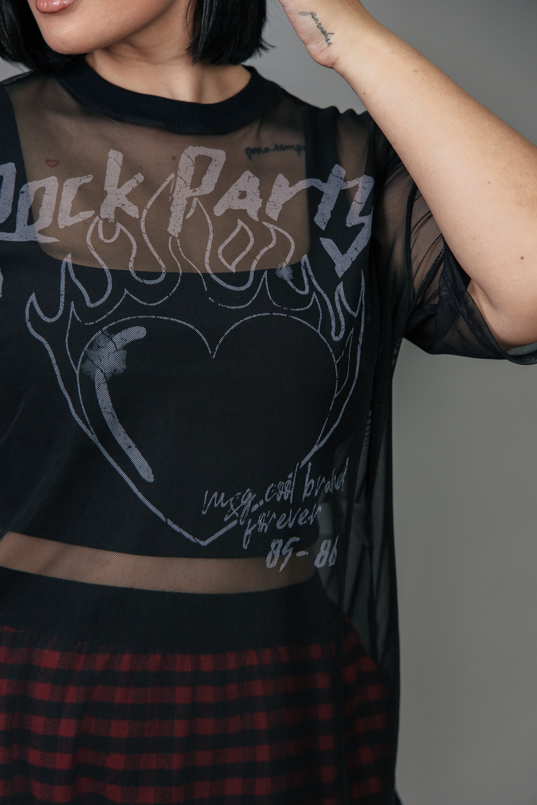 T-SHIRT VINTAGE DE TULE ROCK PARTY