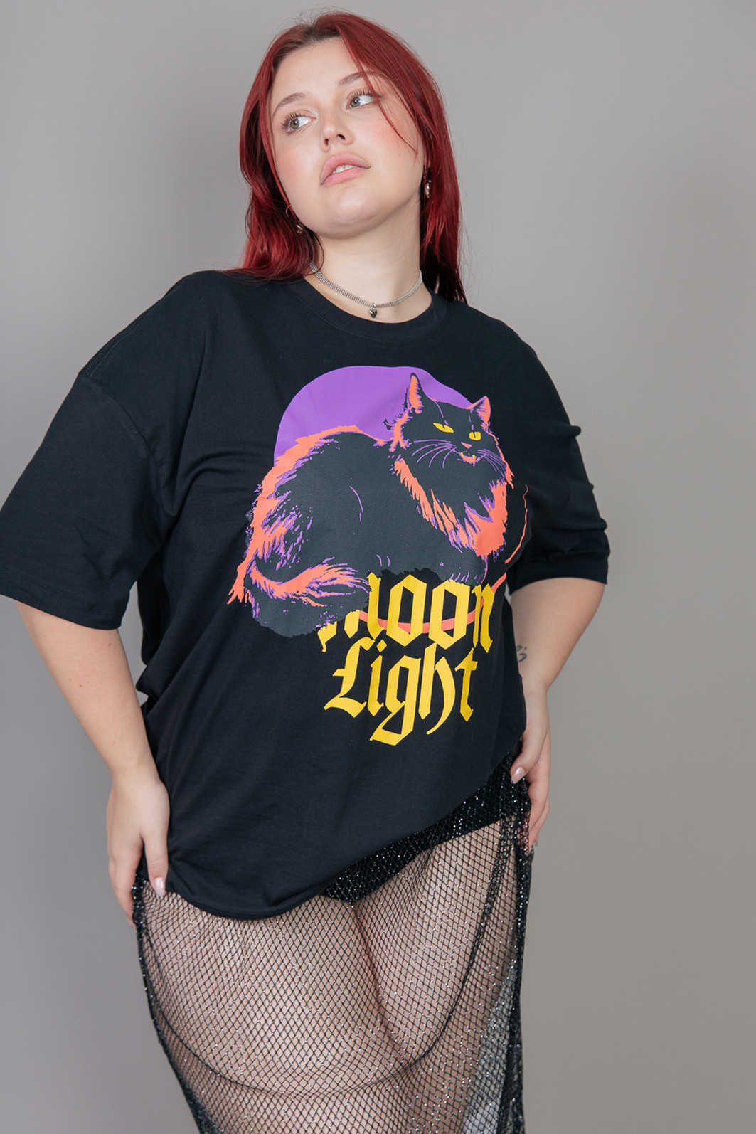 CAMISETA T-SHIRT VINTAGE PRETA MOON LIGHT