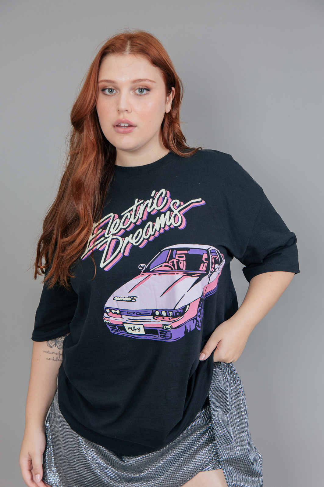 CAMISETA T-SHIRT VINTAGE PRETA ELECTRIC DREAMS