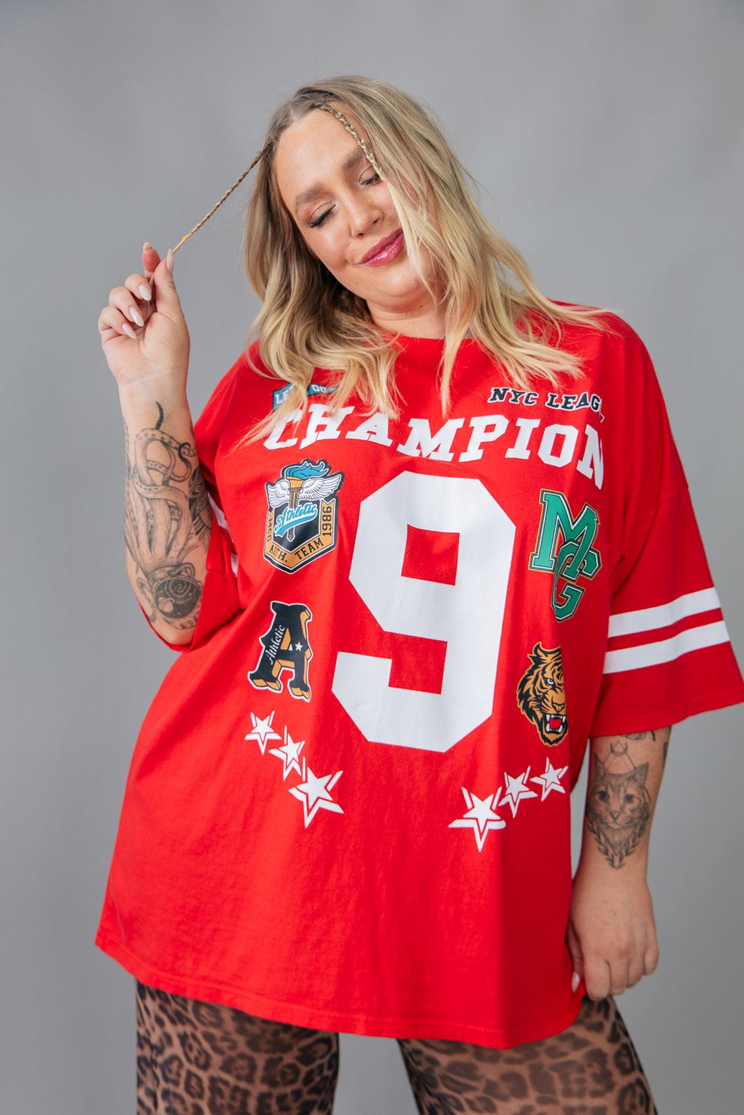T-SHIRT OVERSIZED VERMELHA CHAMPION T-SHIRT OVERSIZED VERMELHA CHAMPION