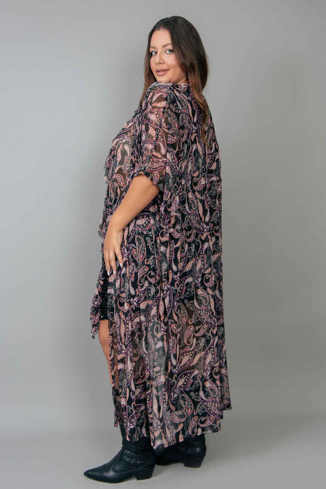 KIMONO LONGO DE TULE ESTAMPADO GYPSY KIMONO LONGO DE TULE ESTAMPADO GYPSY