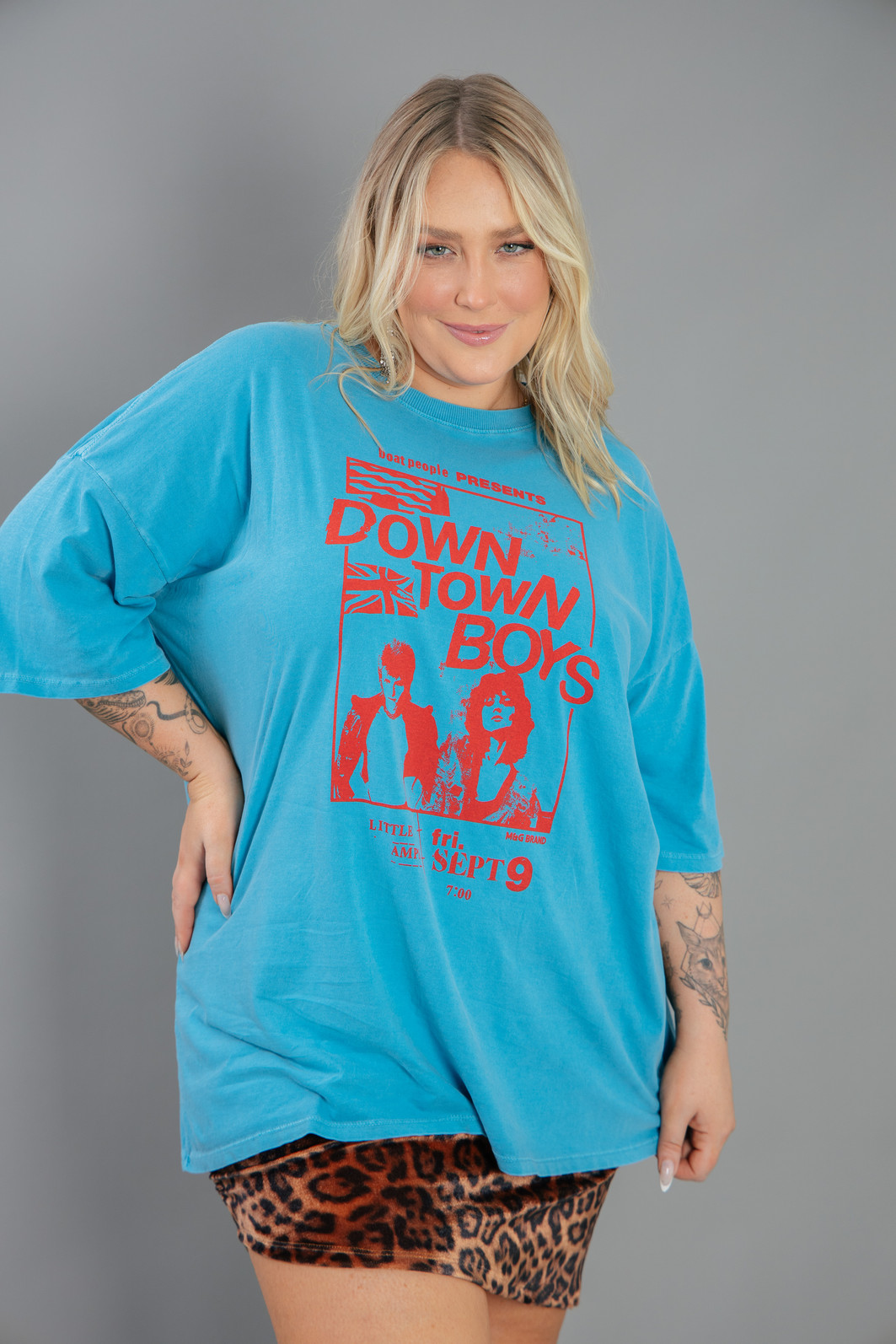 CAMISETA T-SHIRT OVERSIZED AZUL DOWNTOWN