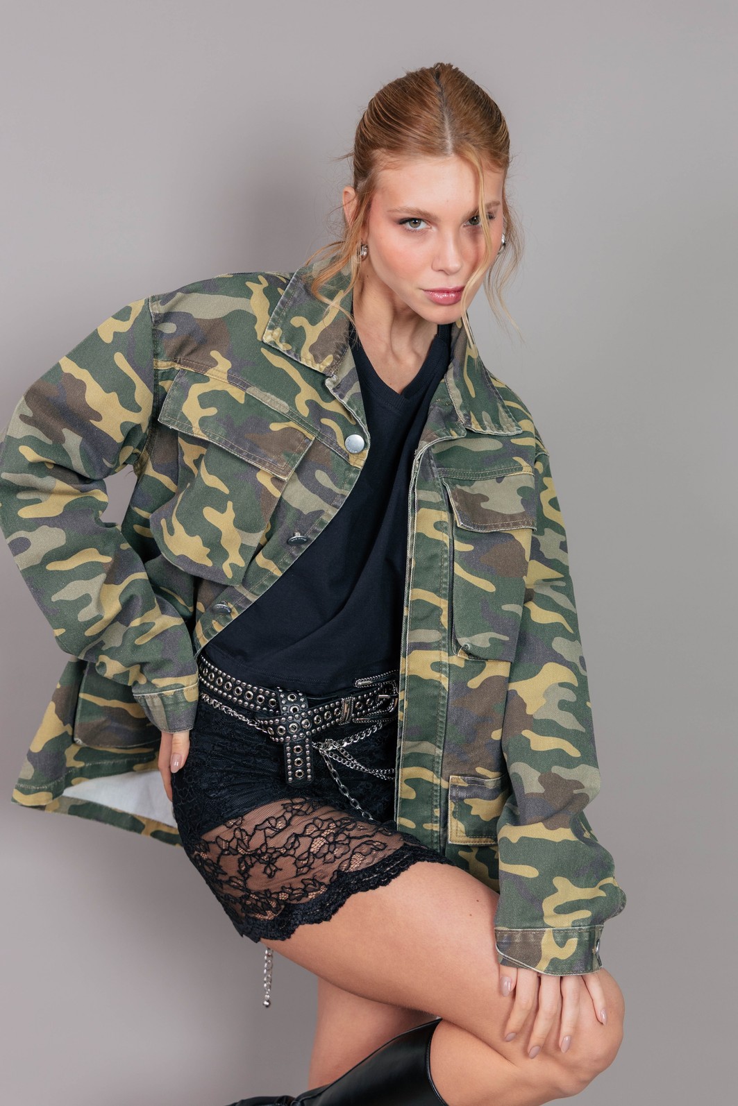 JAQUETA PARKA CARGO MILITAR CAMUFLADA JAQUETA PARKA CARGO MILITAR CAMUFLADA