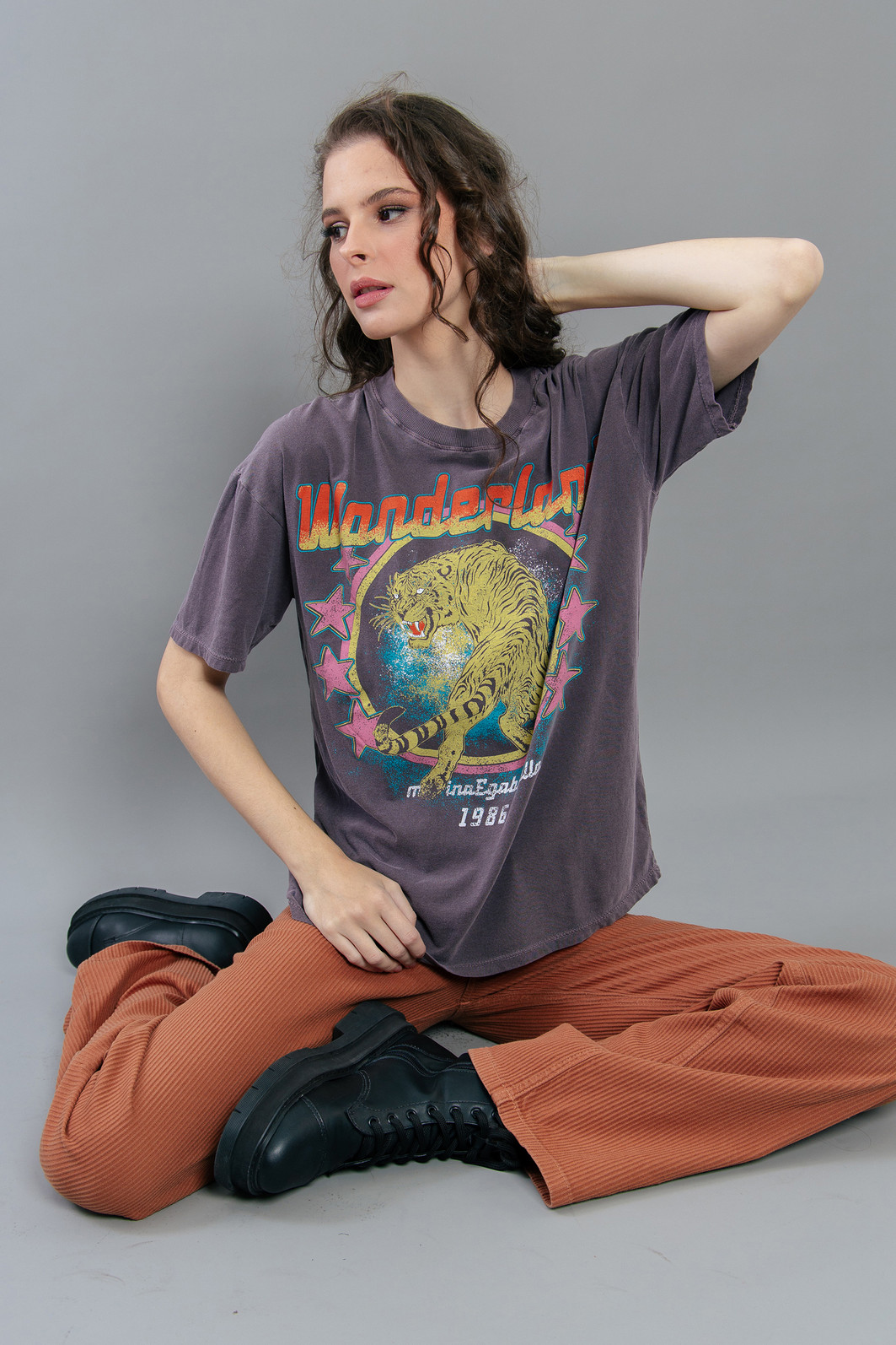 CAMISETA T-SHIRT VINTAGE AMEIXA WONDERLAND