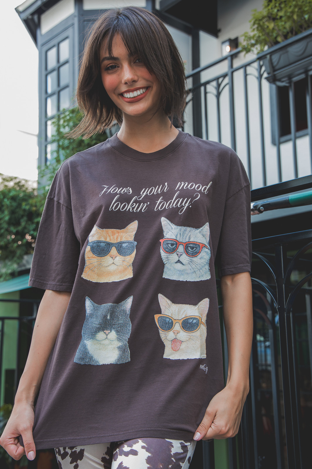 CAMISETA T-SHIRT VINTAGE MARROM MOOD