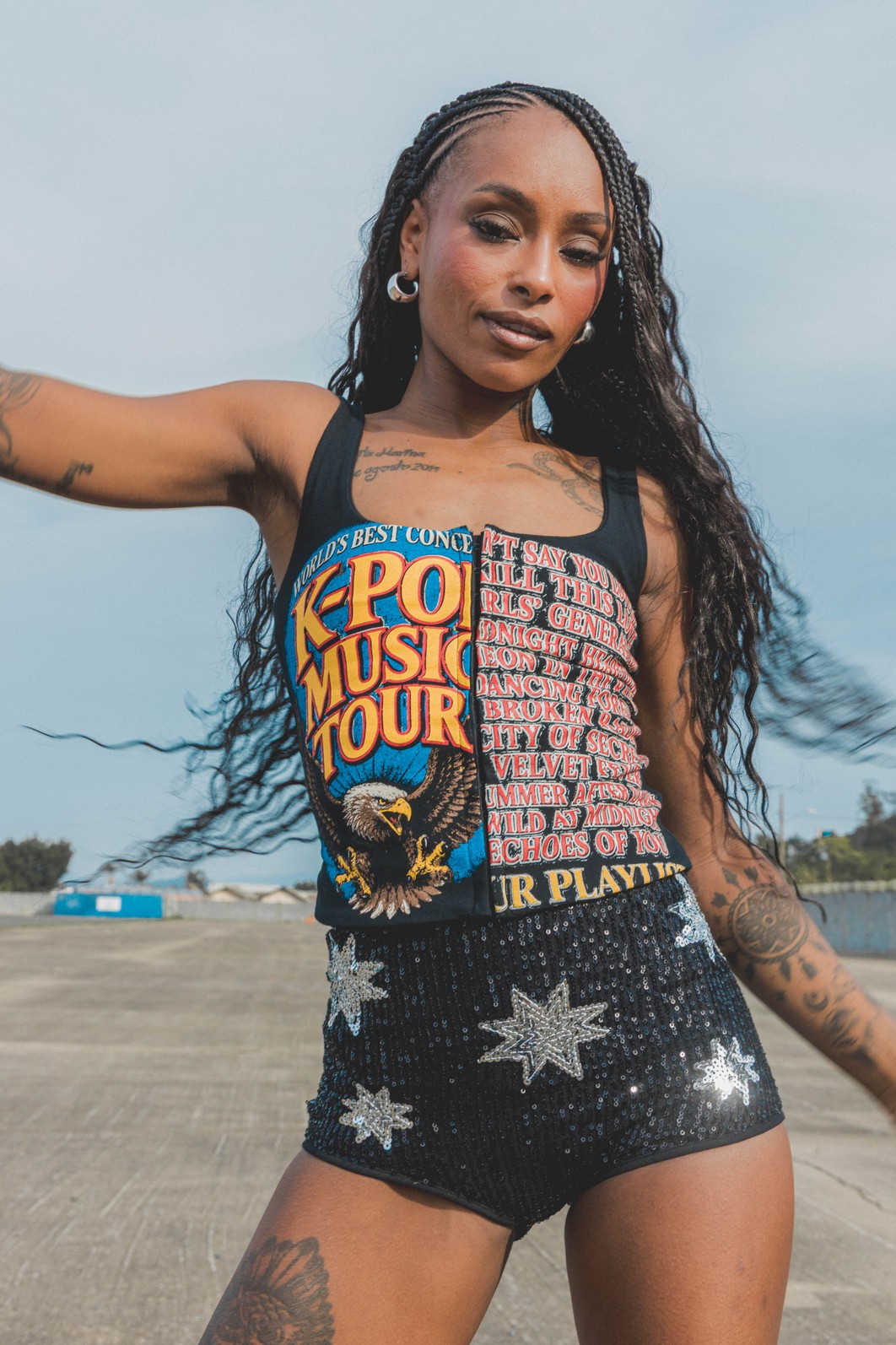 BLUSA CORSET DE COTTON PRETA K-POP BLUSA CORSET DE COTTON PRETA K-POP