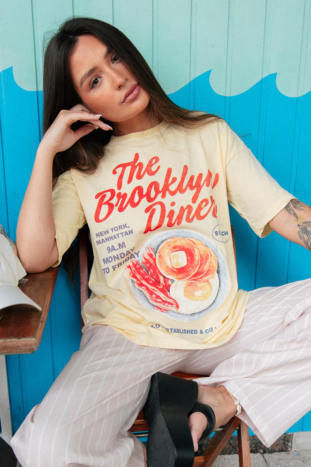 CAMISETA T-SHIRT OVERSIZED AMARELA THE BROOKLYN
