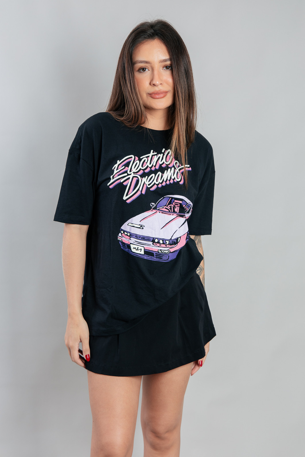 CAMISETA T-SHIRT VINTAGE PRETA ELECTRIC DREAMS