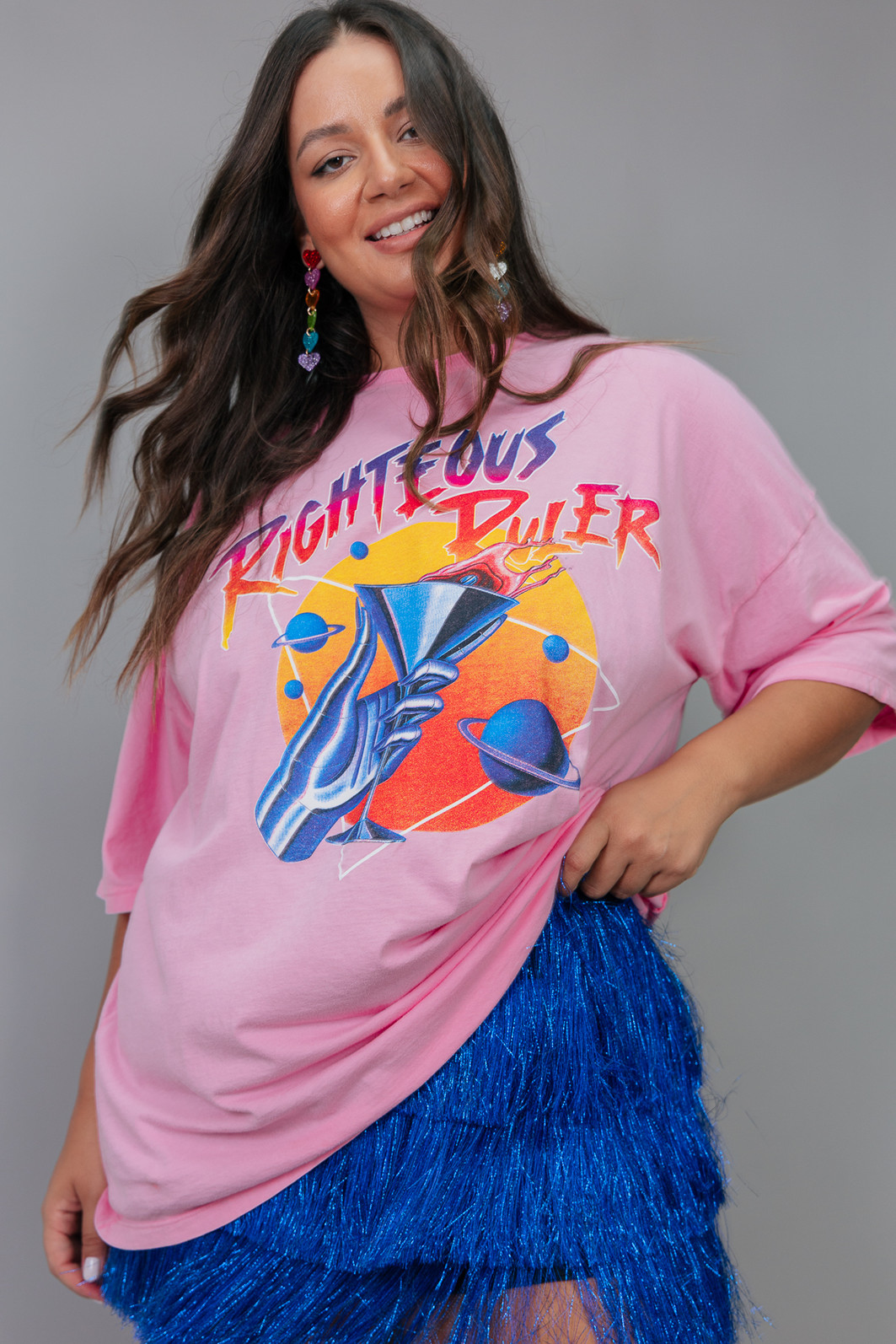 CAMISETA T-SHIRT OVERSIZED ROSA RULER CAMISETA T-SHIRT OVERSIZED ROSA RULER