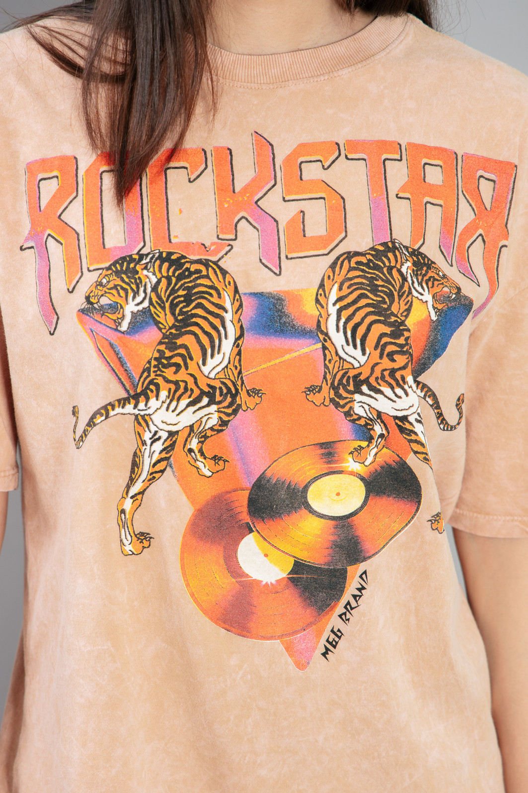CAMISETA T-SHIRT VINTAGE CARAMELO SKY ROCK STAR