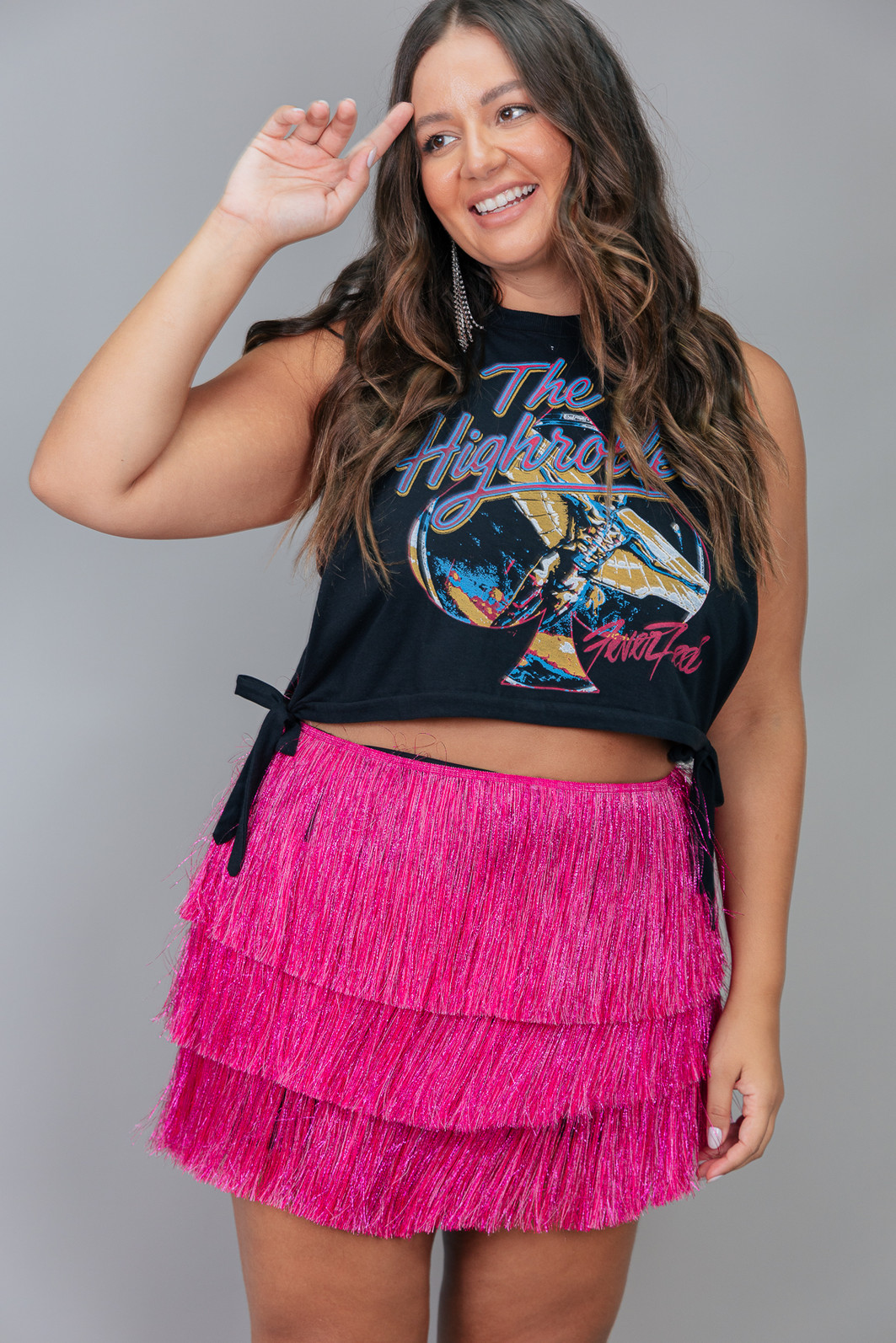 CROPPED PRETO COM AMARRAÇÃO HIGHROLLER CROPPED PRETO COM AMARRAÇÃO HIGHROLLER