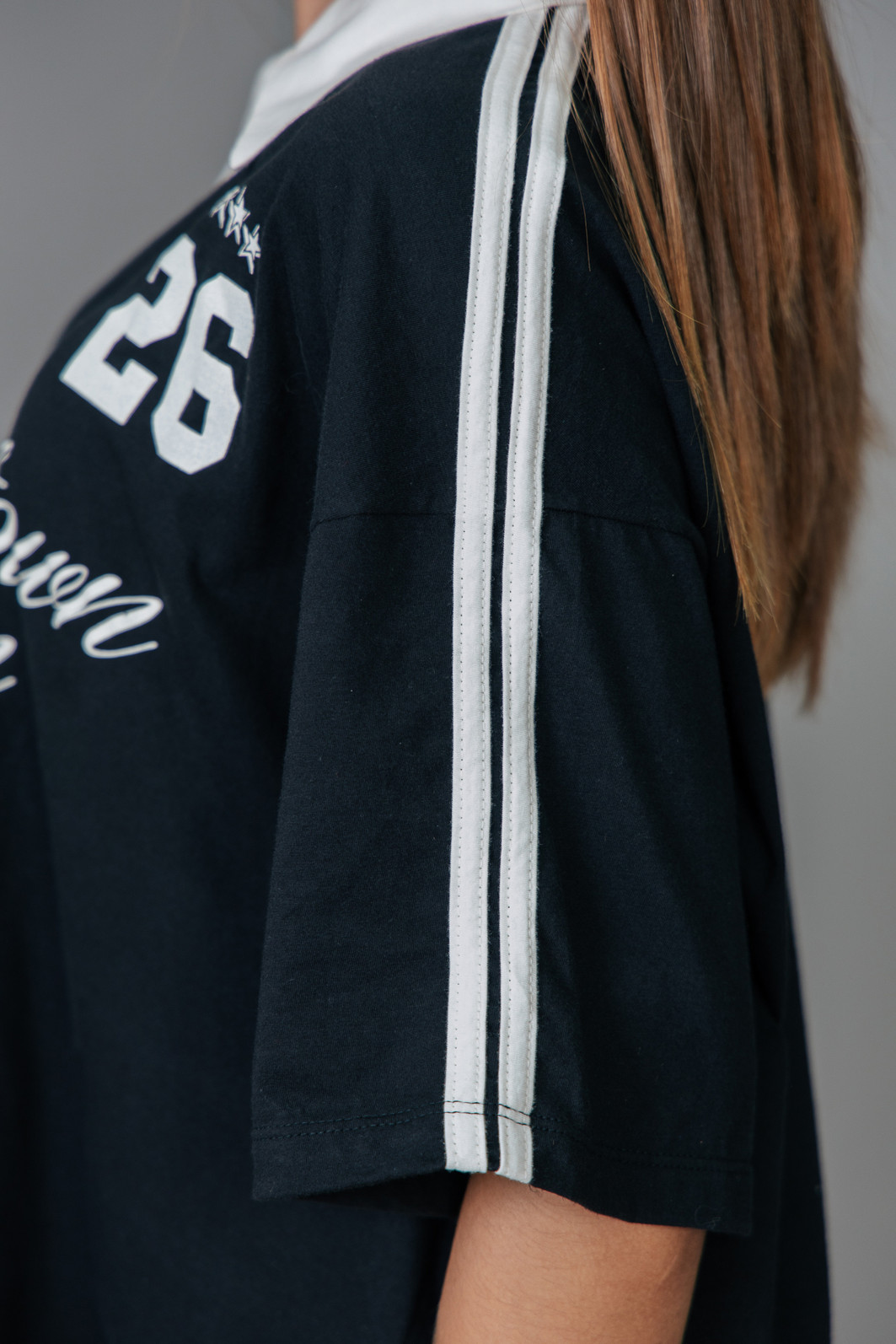 T-SHIRT OVERSIZED ESPORTIVA COM GOLA  DOWNTOWN TEAM