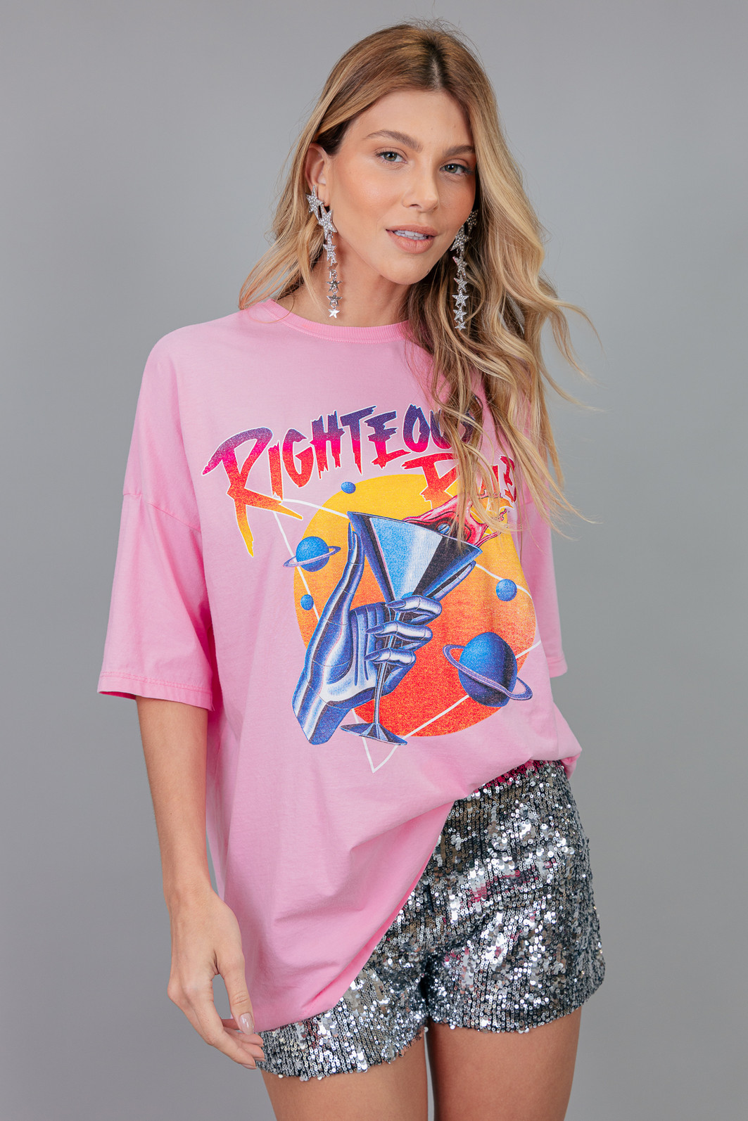 CAMISETA T-SHIRT OVERSIZED ROSA RULER CAMISETA T-SHIRT OVERSIZED ROSA RULER