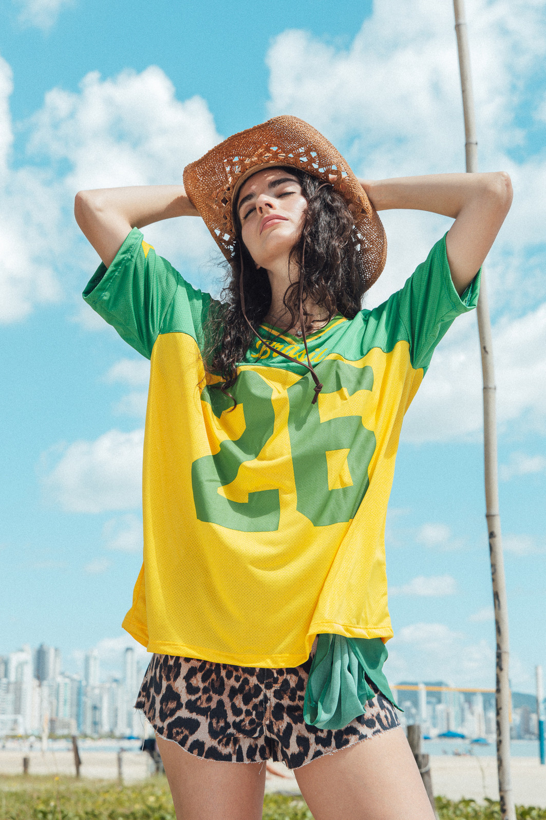 CAMISETA T-SHIRT ESPORTIVA BRASIL DECOTE V