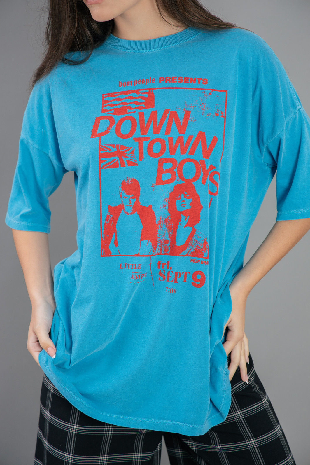 CAMISETA T-SHIRT OVERSIZED AZUL DOWNTOWN