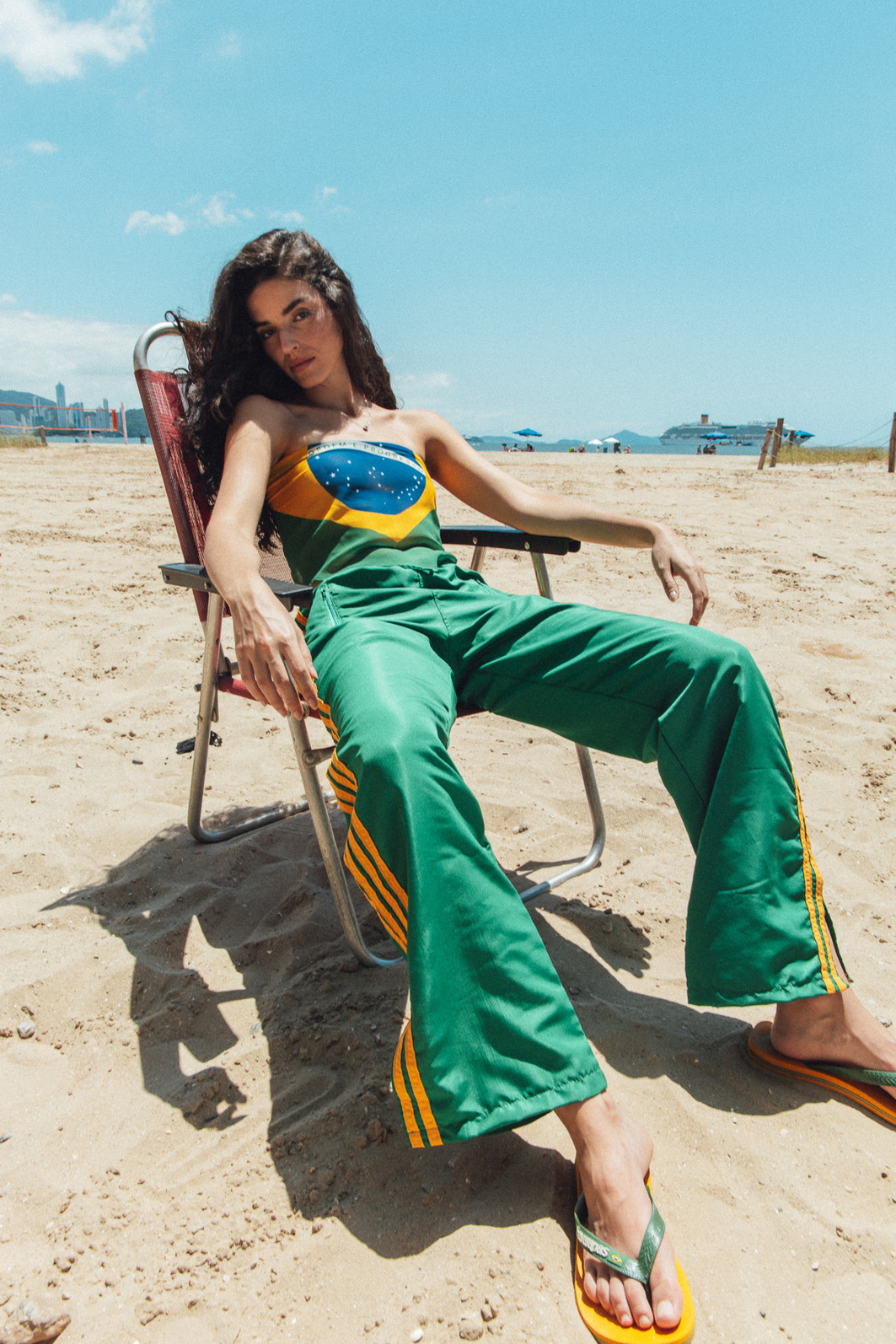 CALÇA ESPORTIVA BRASIL VERDE E AMARELO