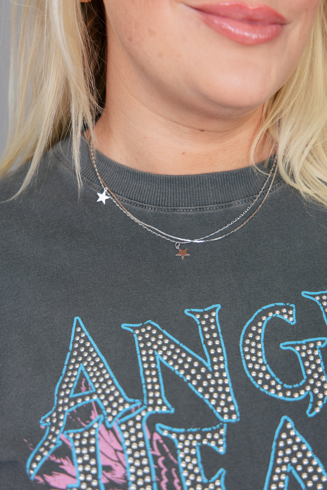 COLAR PRATA CORRENTES E ESTRELINHAS COLAR PRATA CORRENTES E ESTRELINHAS