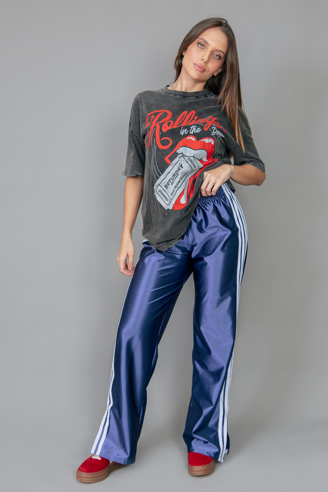 CALÇA SPORT AZUL COM LISTRAS CALÇA SPORT AZUL COM LISTRAS