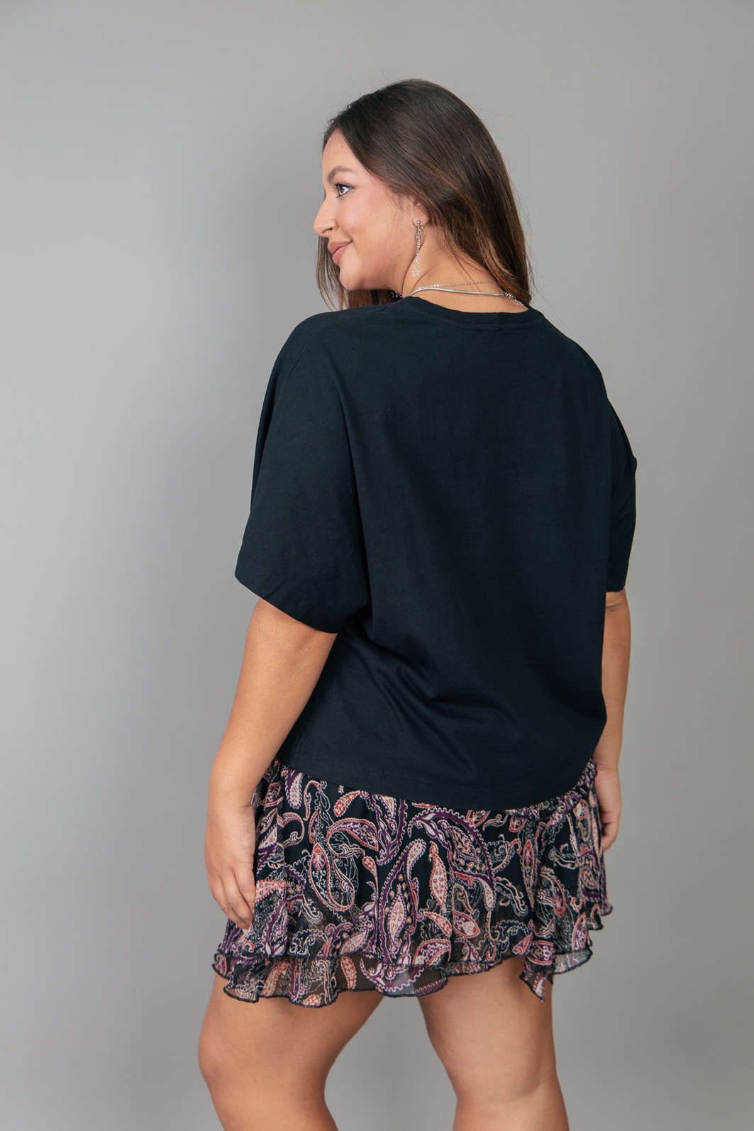 SHORT SAIA COM PONTAS DE TULE ESTAMPADO GYPSY SHORT SAIA COM PONTAS DE TULE ESTAMPADO GYPSY