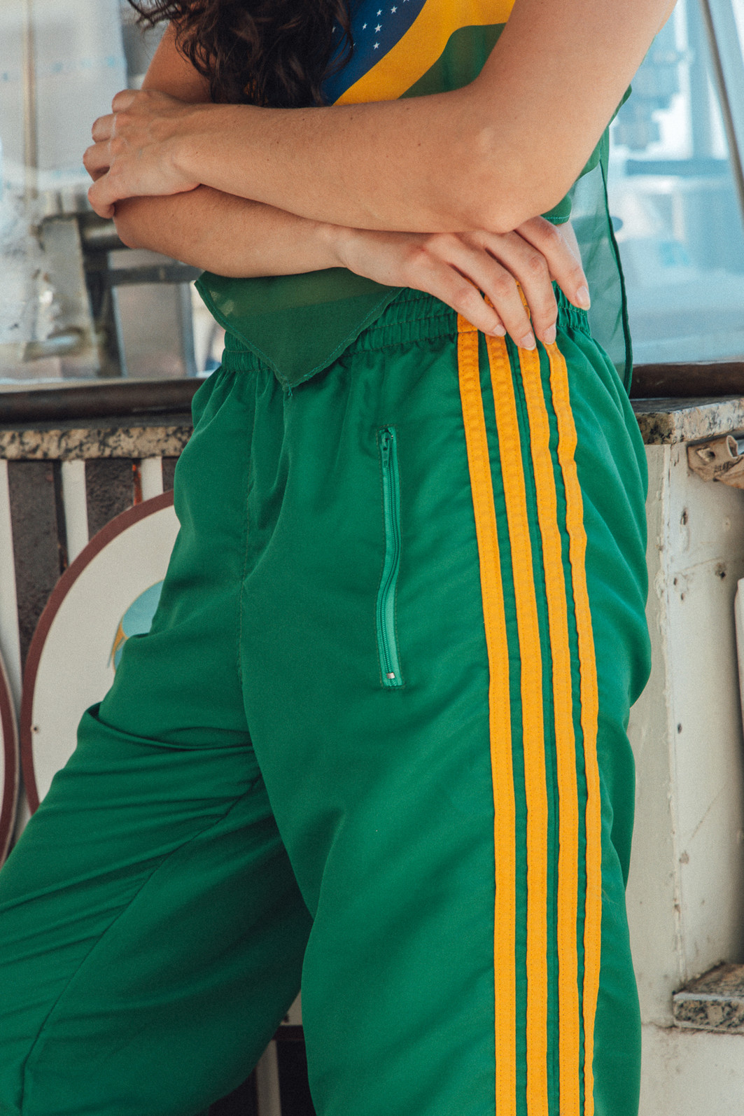 CALÇA ESPORTIVA BRASIL VERDE E AMARELO
