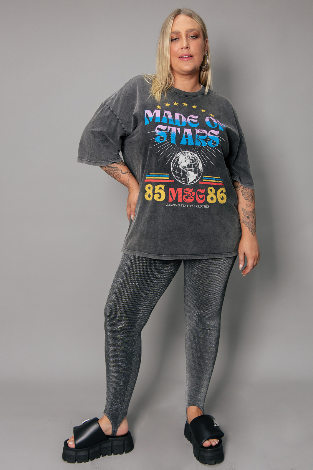 T-SHIRT VINTAGE PRETO MARMORIZADO MADE OF STARS T-SHIRT VINTAGE PRETO MARMORIZADO MADE OF STARS