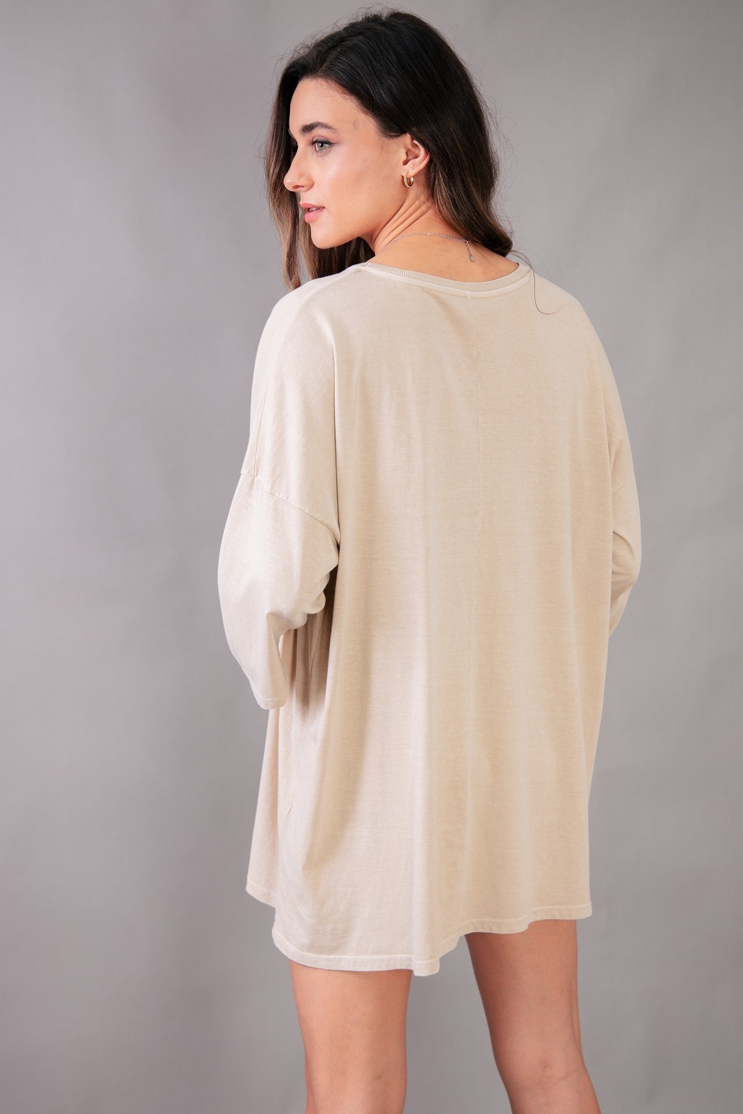 CAMISETA T-SHIRT OVERSIZED BEGE CAT COWBOY