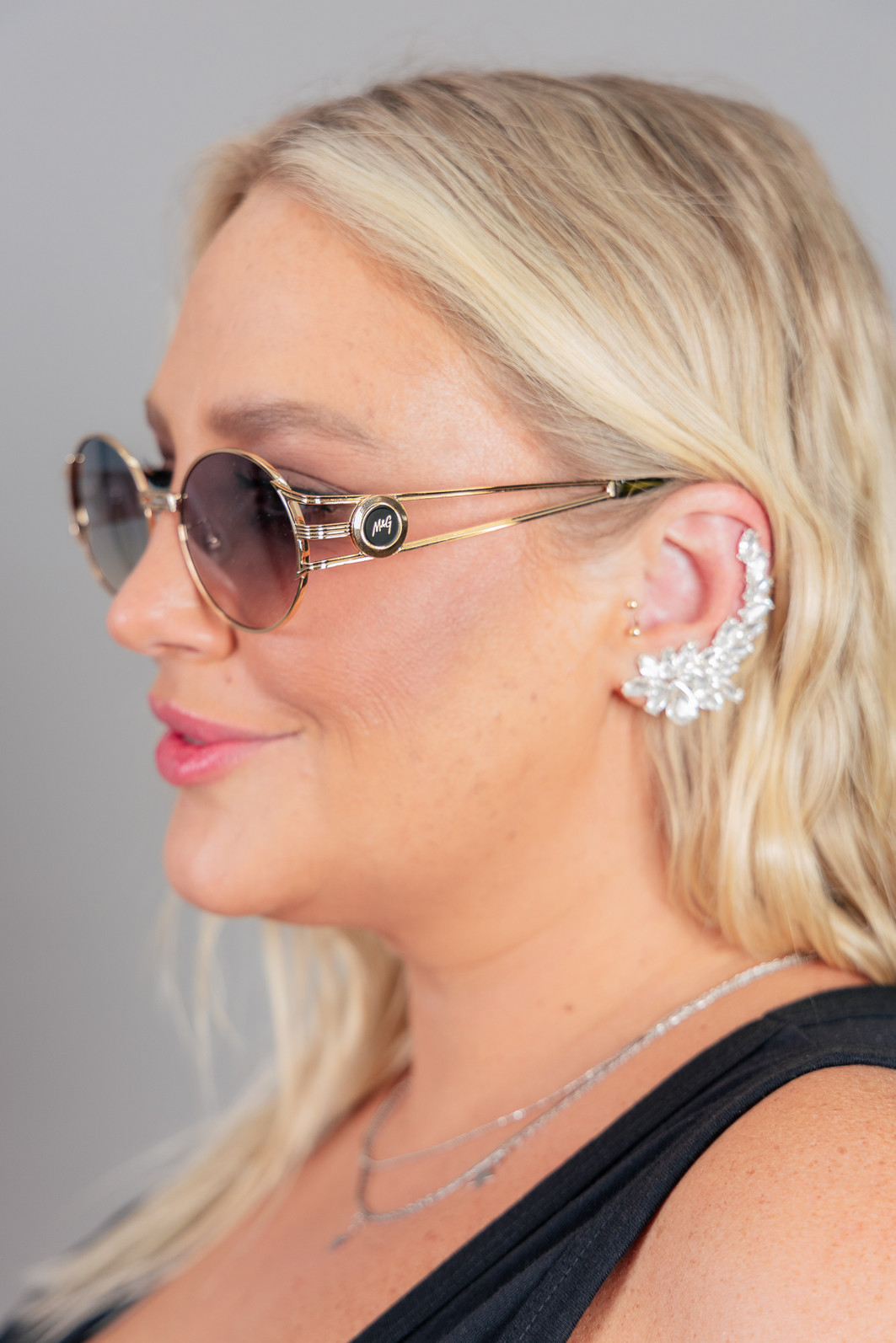 ÓCULOS METAL DOURADO AVIADOR DEGRADÊ VERDE