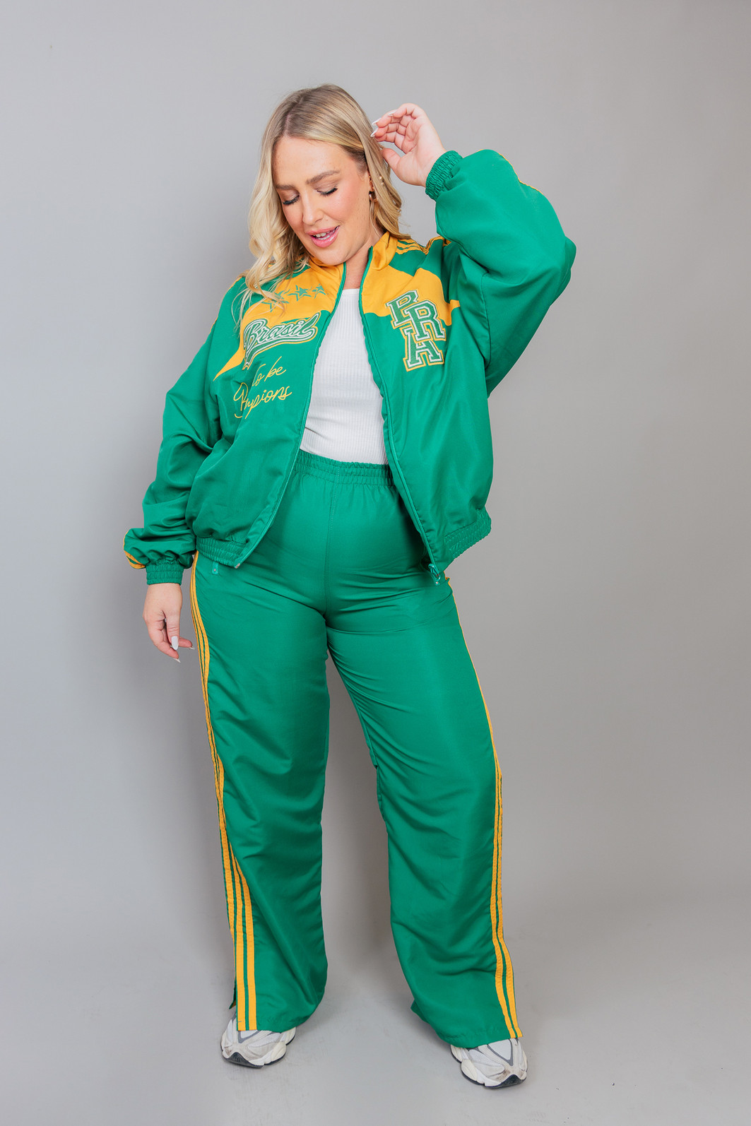 CALÇA ESPORTIVA BRASIL VERDE E AMARELO CALÇA ESPORTIVA BRASIL VERDE E AMARELO