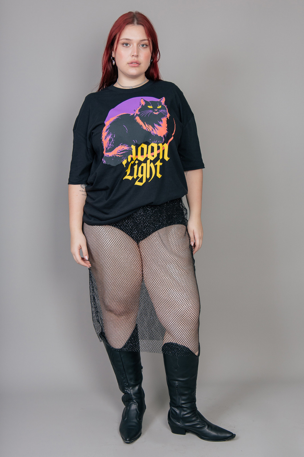 CAMISETA T-SHIRT VINTAGE PRETA MOON LIGHT