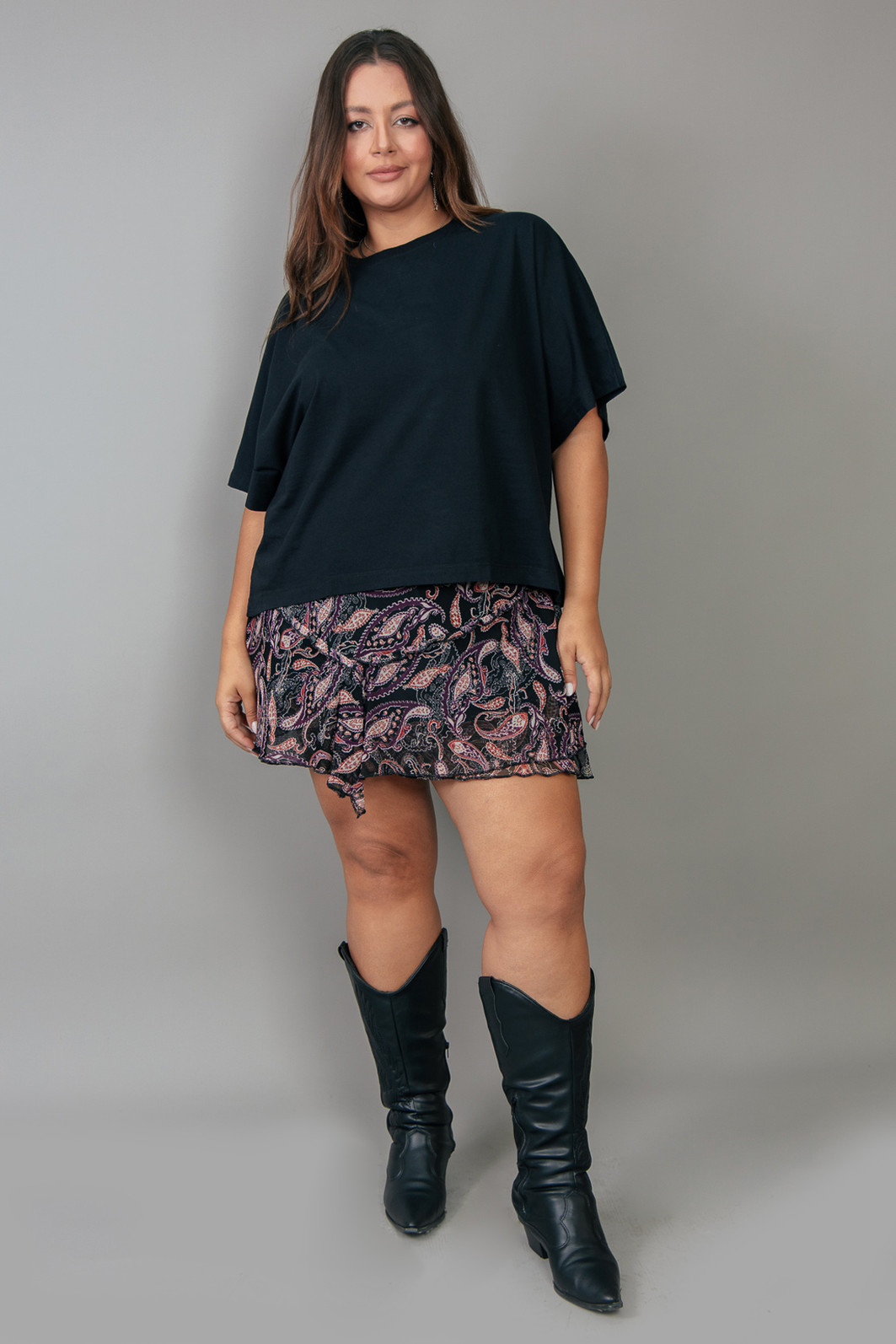 SHORT SAIA COM PONTAS DE TULE ESTAMPADO GYPSY SHORT SAIA COM PONTAS DE TULE ESTAMPADO GYPSY